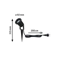 Paulmann 94731 Garden Spot 2200K Tuinschijnwerper LED GU10 4.3 W Zwart - thumbnail
