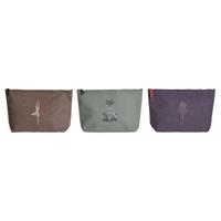 Toilettas DKD Home Decor Bruin Groen Bordeaux Canvas Yoga 33 x 8 x 20 cm (3 Stuks) - thumbnail