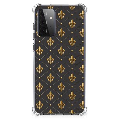 Samsung Galaxy A72 4G/5G Doorzichtige Silicone Hoesje Franse Lelie Samsung Galaxy A72 4G/5G Doorzichtige Silicone Hoesje Franse Lelie