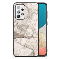 Samsung Galaxy A73 Marmeren Print Telefoonhoesje Marmer Beige - thumbnail