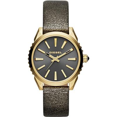 Horlogeband Diesel DZ5476 Leder Donkerbruin 18mm