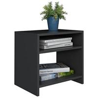 VidaXL Nachtkastjes 2 st 40x30x40 cm bewerkt hout zwart - thumbnail