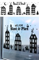 Raamstickers Welkom Sint en Piet Groot (150x50cm) - thumbnail