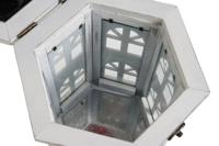 Lantaarn DKD Home Decor Verouderde afwerking Wit Donker grijs Hout Kristal 19 x 17 x 39 cm - thumbnail