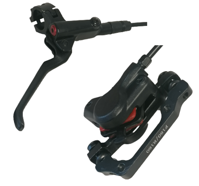 Bls sh50-r2000 (shimano) hydraulische schijfremset rechts 2000mm zwart