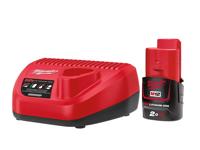 Milwaukee m12nrg-201 kit | 12v / 2,0ah accu + lader - 4933451900 - thumbnail