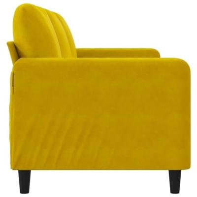 Driezitsbank 180 cm fluweel geel Driezitsbank 180 cm fluweel geel