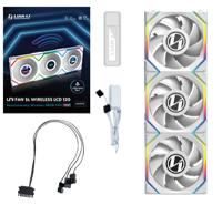 Lian Li UNI FAN SL Wireless LCD 120mm 3-Pack White - thumbnail