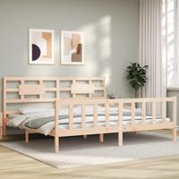 Bedframe zonder matras massief grenenhout 200x200 cm - thumbnail