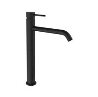 Plieger Napoli wastafelkraan verhoogd m. vaste uitloop cold start mat zwart 500417PLI20NE - thumbnail