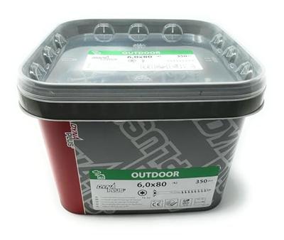 Dynaplus unischroef/spaanplaatschroef ar-coating platkop deeldraad +snijpunt torx tx30 6.0x80/42 | 350 stuks - 0289.14.50401