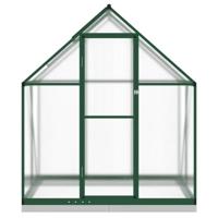 VidaXL Tuinkas met basisframe 169x114x202 cm aluminium groen - thumbnail