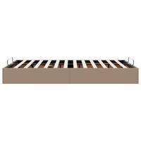 Bedframe zonder matras 120x190 cm kunstleer cappuccinokleurig - thumbnail