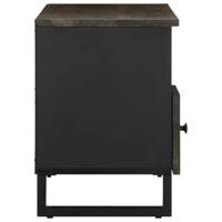 Tv-meubel 100x33x46 cm massief mangohout zwart - thumbnail