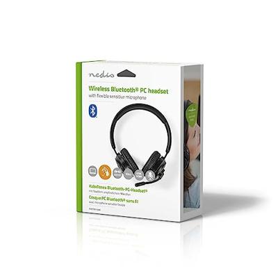 Nedis PC-Headset | On-Ear | Stereo | Bluetooth | Inklapbare Microfoon | Zwart - CHSTB310BK - thumbnail