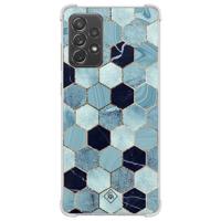Samsung Galaxy A52(s) shockproof hoesje - Blue cubes - thumbnail