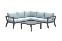 Colorado lounge set 3-dlg carbon black/mint grey Garden Impressions - Garden impressions - thumbnail