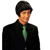 Pruik Rick Zwart Kort Heren - thumbnail