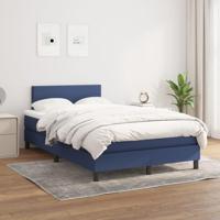 Boxspring met matras stof blauw 120x200 cm - thumbnail