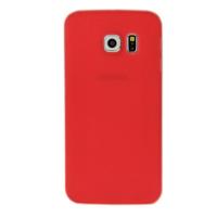 Samsung Galaxy S6 Edge transparant ultra-dun 0.3mm Polycarbonaat back cover Hoesje (rood) - thumbnail