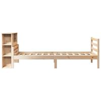 Bed met boekenkast zonder matras massief grenenhout 90x200 cm - thumbnail