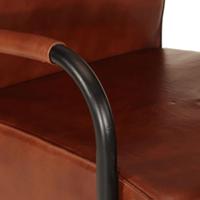 Fauteuil echt leer bruin - thumbnail