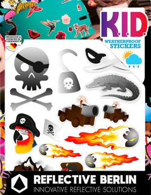 REFLECTIVE BERLIN reflex-stickers "k.i.d." ref.sticker re.berlin kid pirates