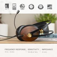 Meze Audio 99 Classic Headset + Boom Mic Walnoot Goud - thumbnail