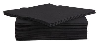 Cosy & Trendy servet, 38 x 38 cm, zwart, 40 stuks