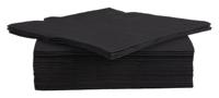 Cosy & Trendy servet, 38 x 38 cm, zwart, 40 stuks - thumbnail