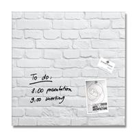 Sigel SI-GL164 Glasmagneetbord Artverum 480x480x15mm White Klinker - thumbnail