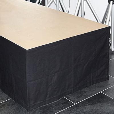 Adam Hall zwart podiumrok met klittenband 80cm x 2m