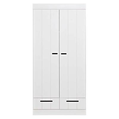 WOOOD Kledingkast 'Connect' 2 deuren en 2 laden, kleur Wit