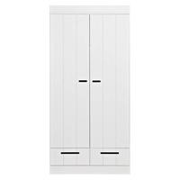 WOOOD Kledingkast 'Connect' 2 deuren en 2 laden, kleur Wit - thumbnail