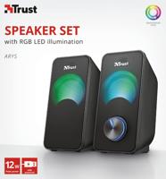 Trust arys compact 2.0 speakerset met rgb pc-luidspreker (zwart) - thumbnail