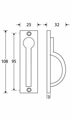 Schuifdeurtrekring Elegant MMC