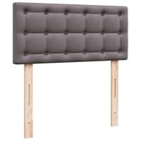Ottomaanse bed met matras 90x200cm kunstleer grijs - thumbnail