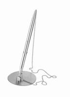 Alco AL-1512-1 Baliepen Ovale Standaard Zilverkleurige Balpen - thumbnail