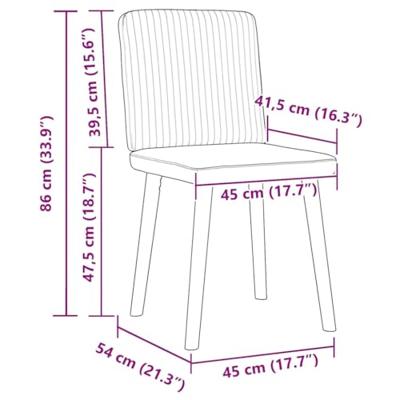 Eetkamerstoelen 6 st stof zwart
