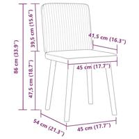 Eetkamerstoelen 6 st stof zwart - thumbnail