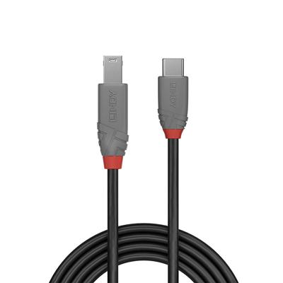 LINDY 36667 USB-kabel USB 3.2 Gen1 USB-C stekker, USB-B stekker 2.00 m Zwart