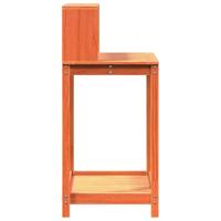 Oppottafel met schappen 82,5x50x109,5 cm grenenhout bruin - thumbnail
