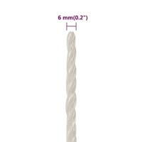 VidaXL Werktouw 6 mm 250 m polypropeen wit - thumbnail