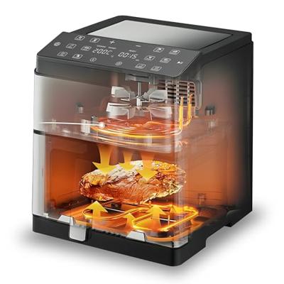 SOGO Human Technology Advanced 1800 Airfryer 8 l 1800 W Zwart, RVS