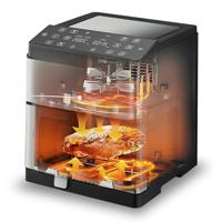 SOGO Human Technology Advanced 1800 Airfryer 8 l 1800 W Zwart, RVS - thumbnail
