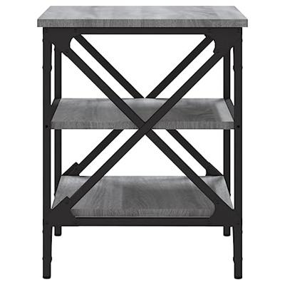 Bijzettafel 40x42x50 cm bewerkt hout grijs sonoma eikenkleurig