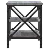 Bijzettafel 40x42x50 cm bewerkt hout grijs sonoma eikenkleurig - thumbnail