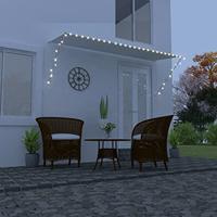 VidaXL Luifel uittrekbaar met led 350x150 cm crème - thumbnail