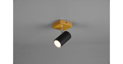 Trio Landelijk wandspotjeMarley zwart met hout - 812400132