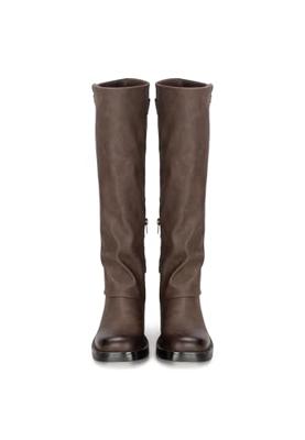 Poelman laarzen met kap donkerbruin Imitatieleer Dames